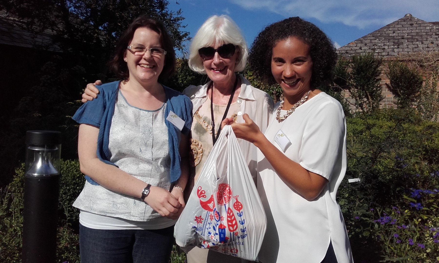 Staff and volunteers in THG garden